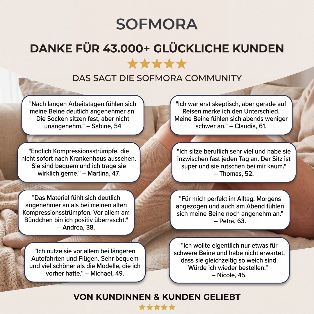 Für müde, schwere Beine – Kompressionssocken