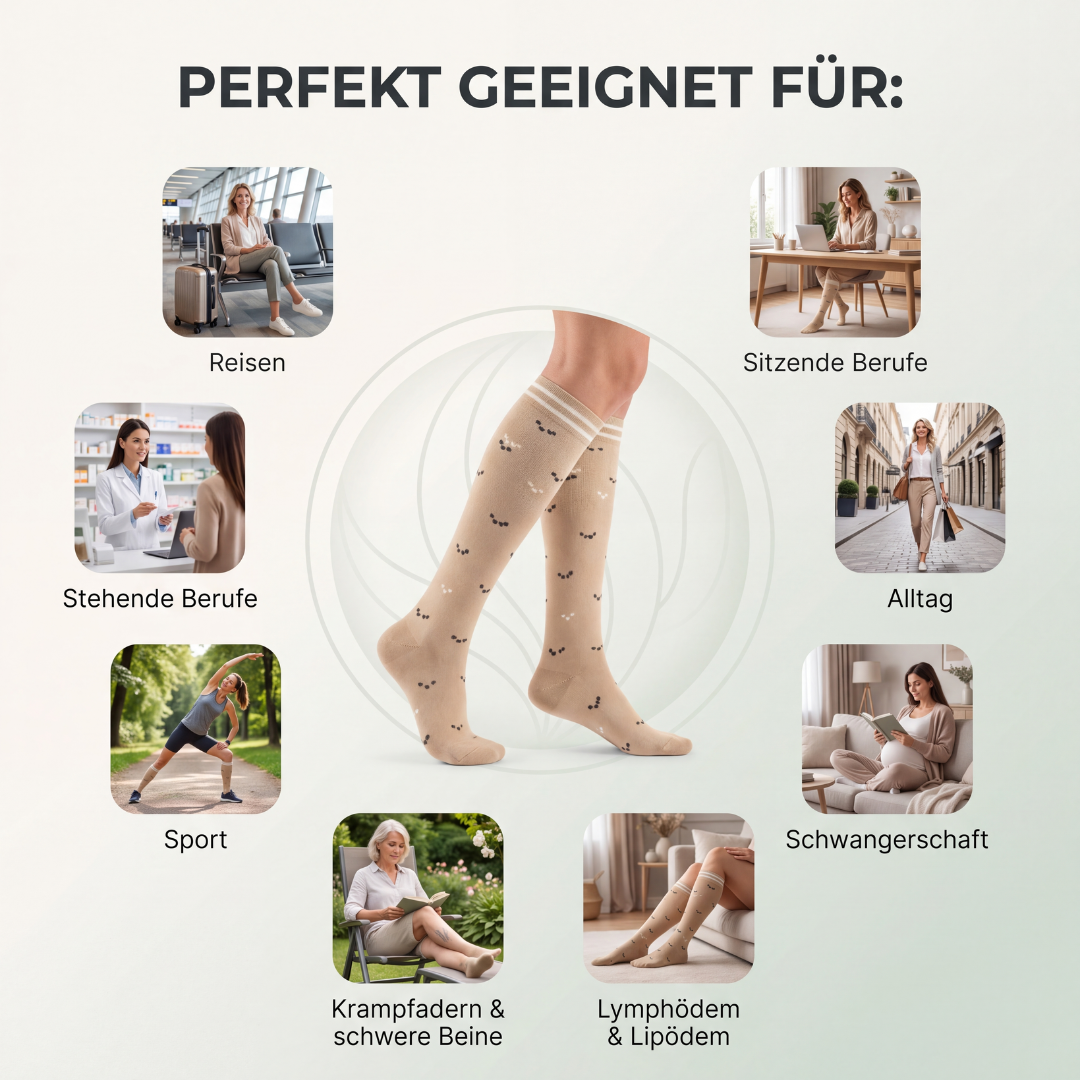 Für müde, schwere Beine – Kompressionssocken